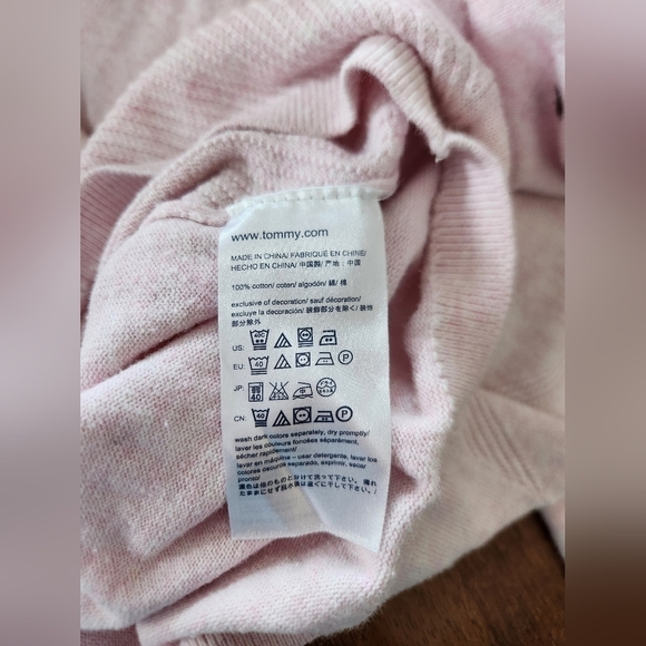 TOMMY HILFIGER Light pink sweatshirt Size L - Picture 8 of 8